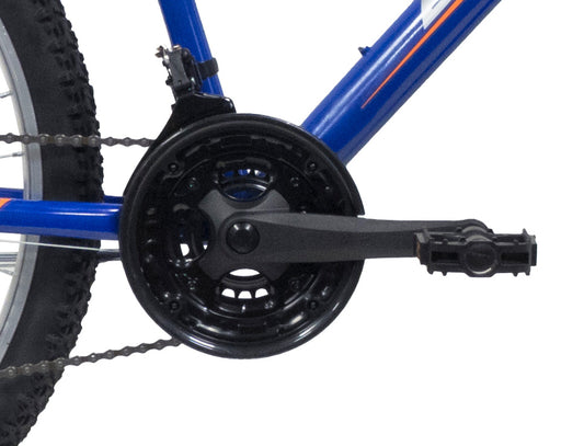 Bicicletă MTB bărbați 26” Milano, cadru oțel, 18 viteze, albastru/roșu