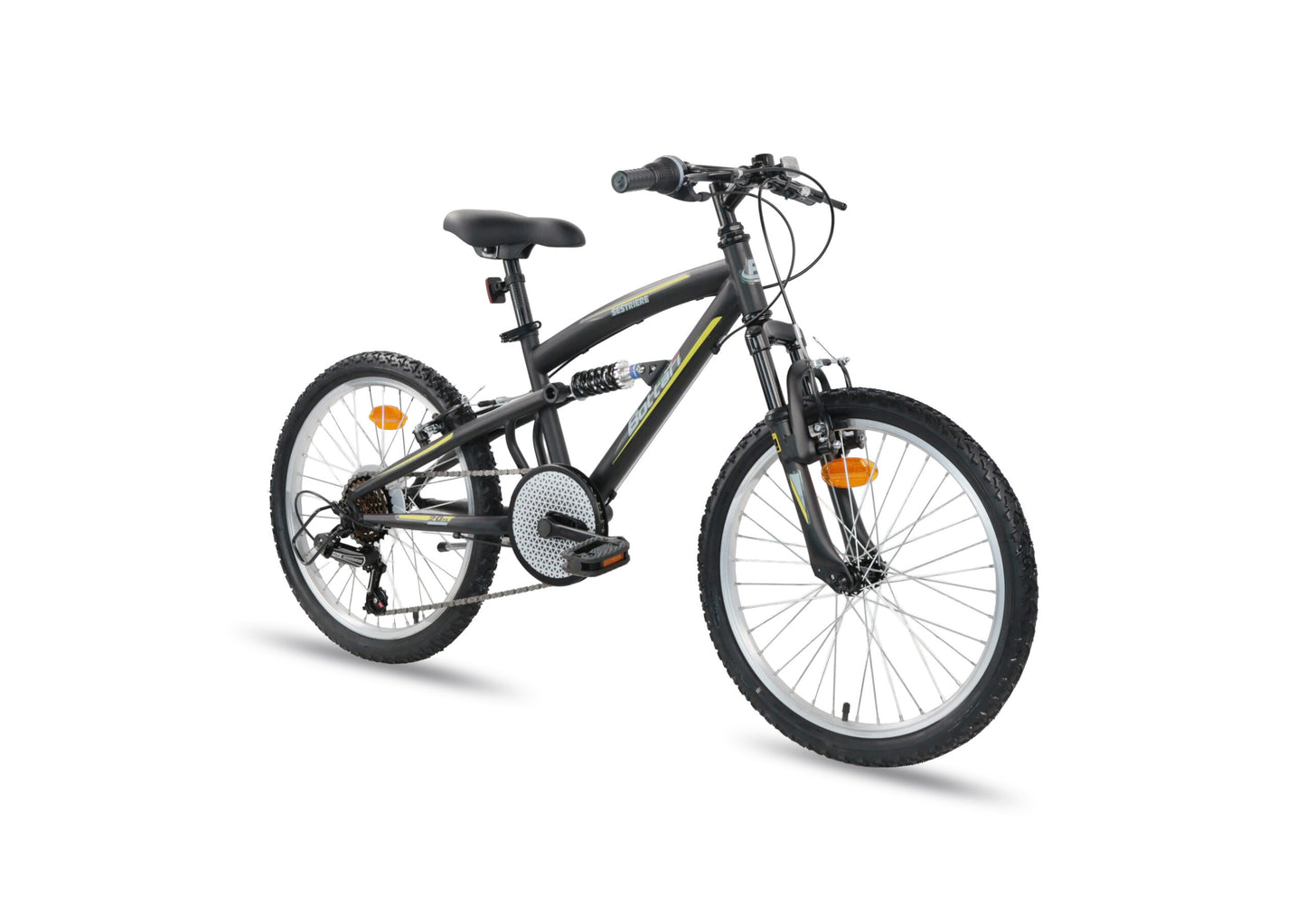 Bicicletă MTB bărbați 20” Sestriere, suspensie completă, cadru oțel, 6 viteze, frâne Shimano TY21 V-Brake