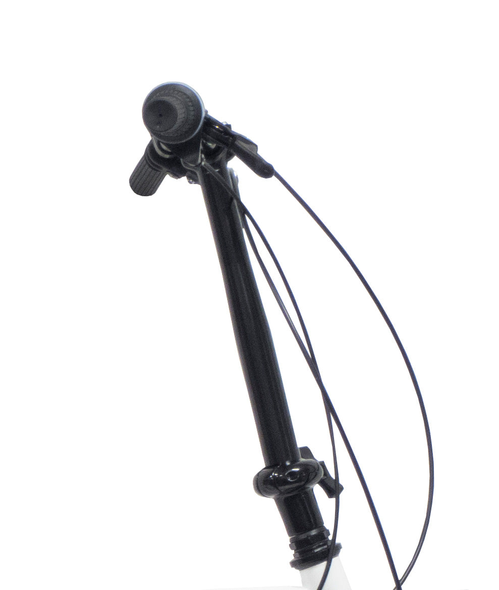 Bicicletă pliabilă damă 20” Bottari, cadru oțel, 6 viteze, frâne V-Brake, alb