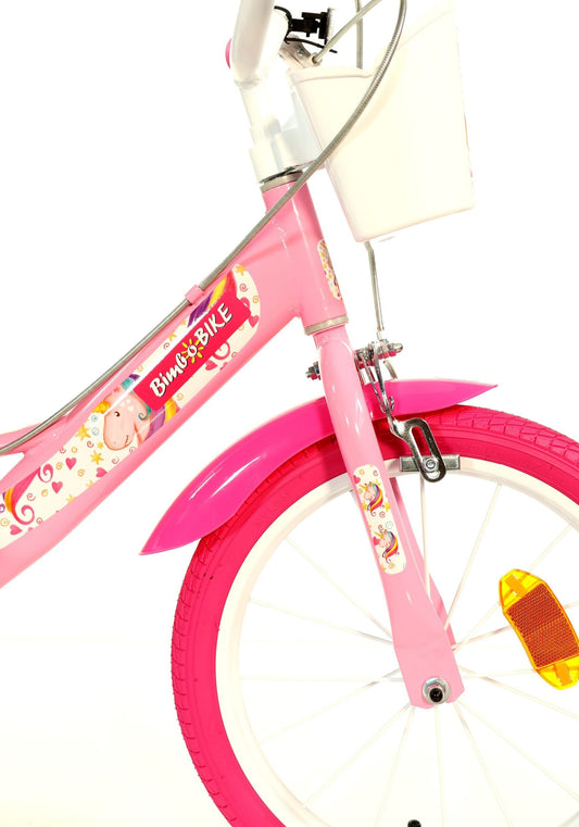Bicicletă fete 16” Unicorn, 1 viteză, roz/alb