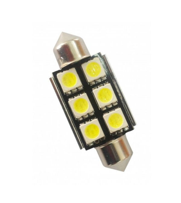BEC CU LEDURI CANBUS T11*39 6SMD 5050 ALB