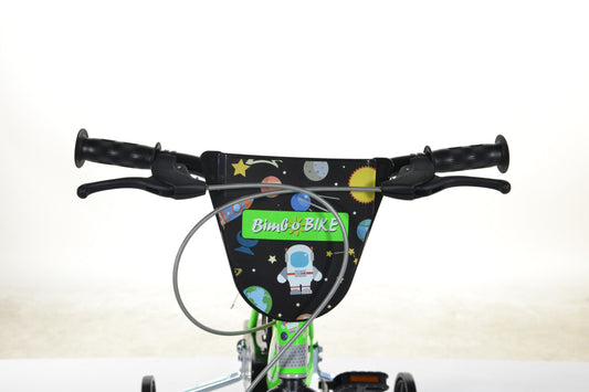 Bottari 16-inch boys' green bicycle with 1 gear, suitable for children, featuring a sturdy frame and training wheels.