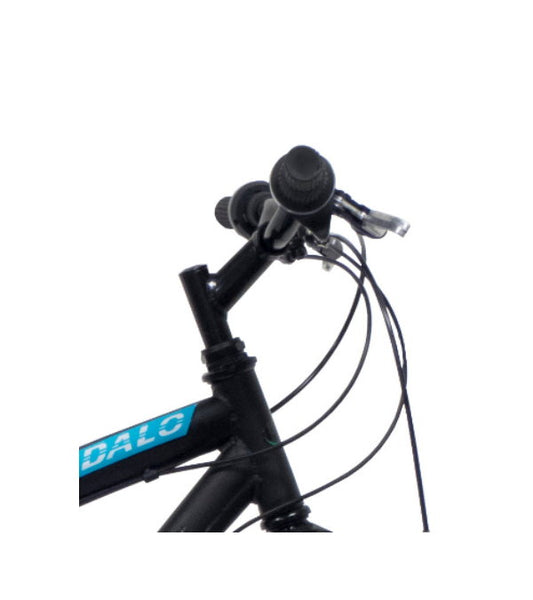 Bicicletă MTB bărbați 24” Bottari, cadru oțel, suspensie față/spate, 18 viteze, frâne V-Brake, albastru/negru