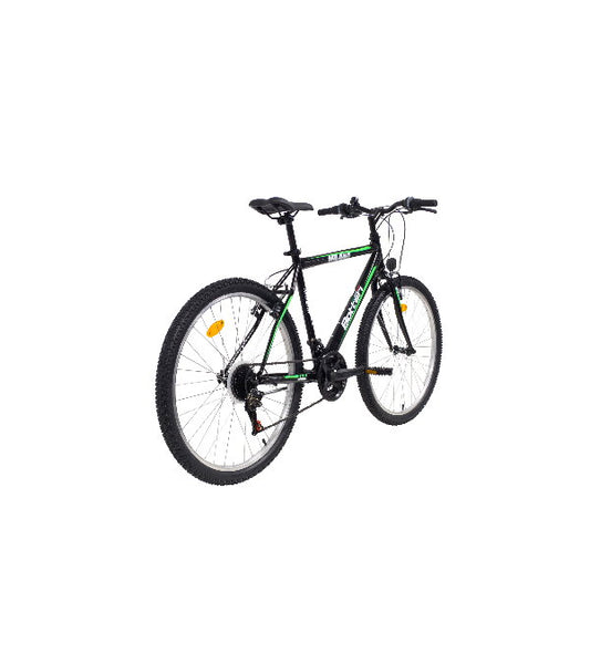 Bicicletă bărbați 26” cadru oțel, 18 viteze, negru/verde