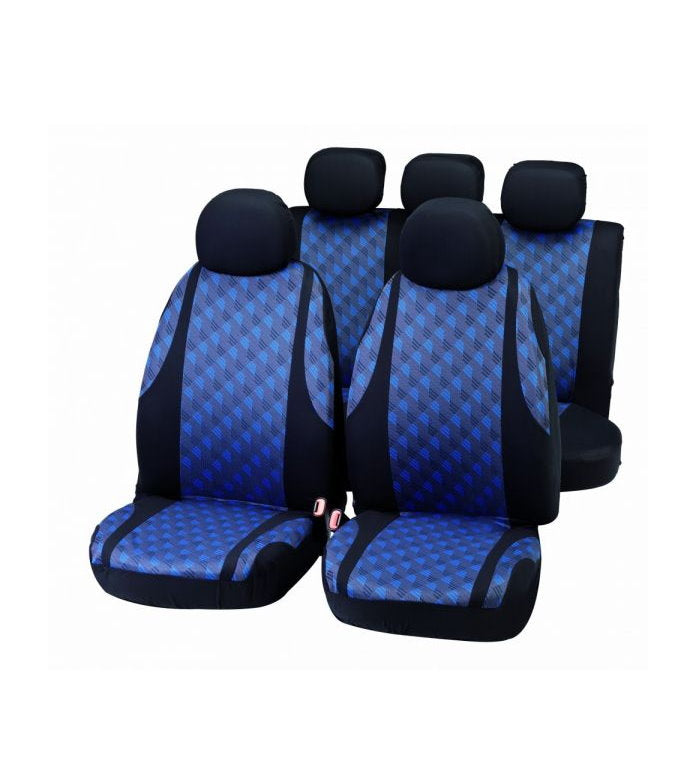 SET UNIVERSAL HUSE AUTO JAQUARD NEGRU ALBASTRU