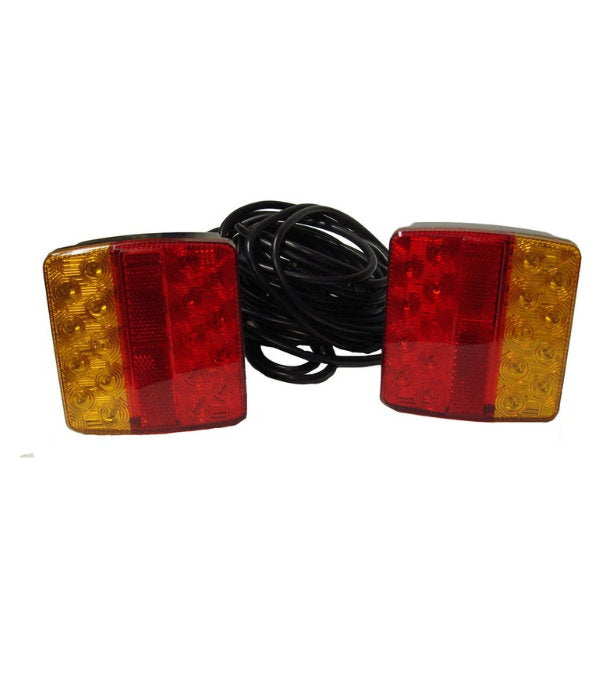 Set 2 Stopuri Spate Remorca si priza 7 pini Moovit, cablu alimentare 4M+1.5M, becuri incluse