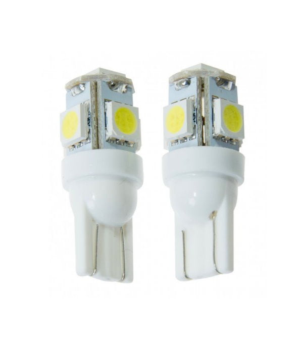 Set 2 becuri T10 W5W LED WHITE 5050