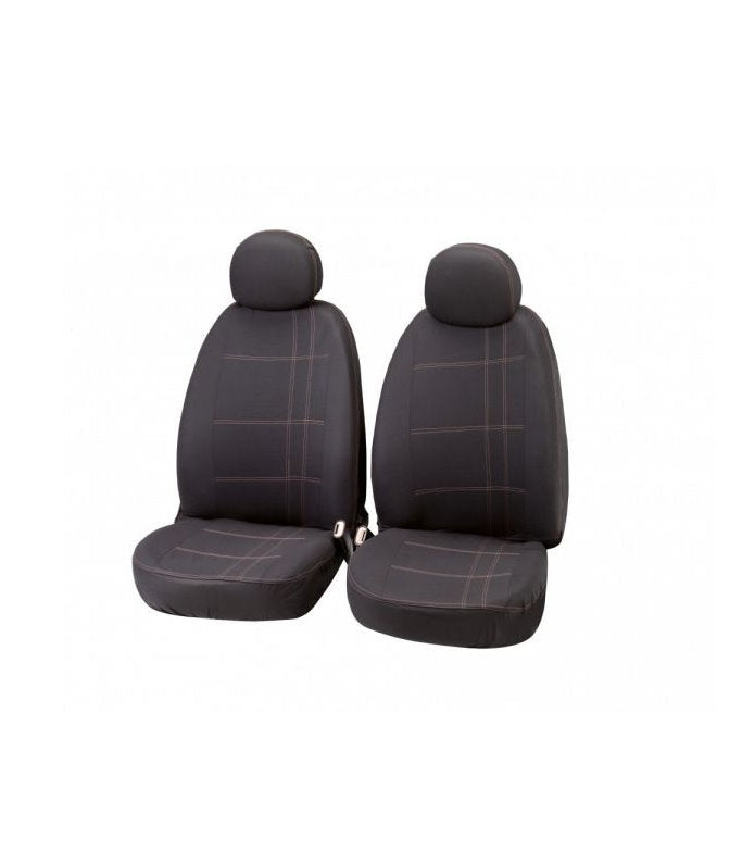 Set 2 huse scaun auto Embroidery negru gri