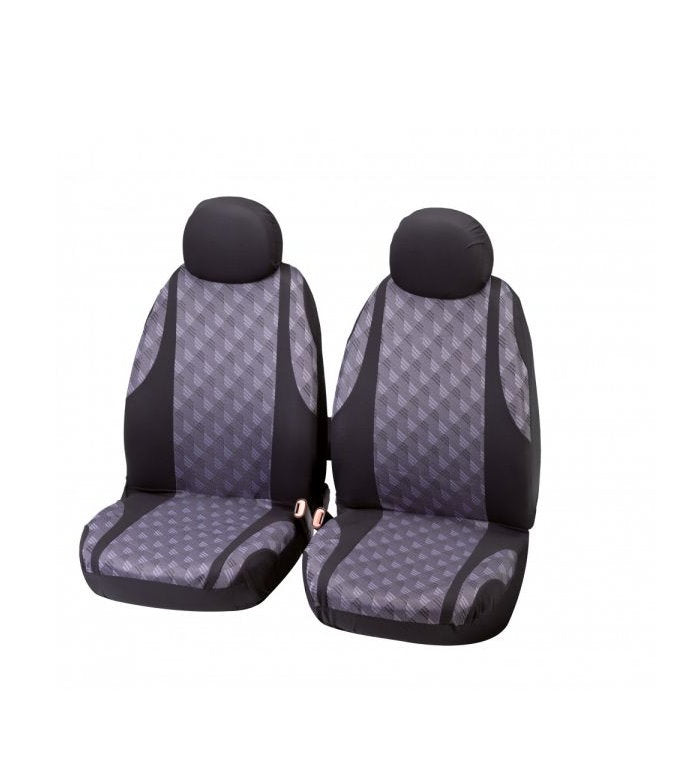 Set 2 huse auto universale Jaquard negru gri
