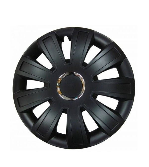 Set 4 capace roti 15 inch negru mat