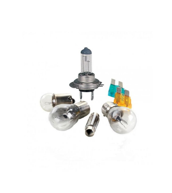 Set 5 becuri H7 12 V + 2 sigurante auto GrandPrix
