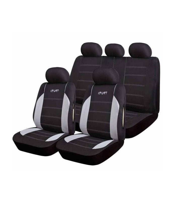 Set huse scaun universale MAIORCA negru gri