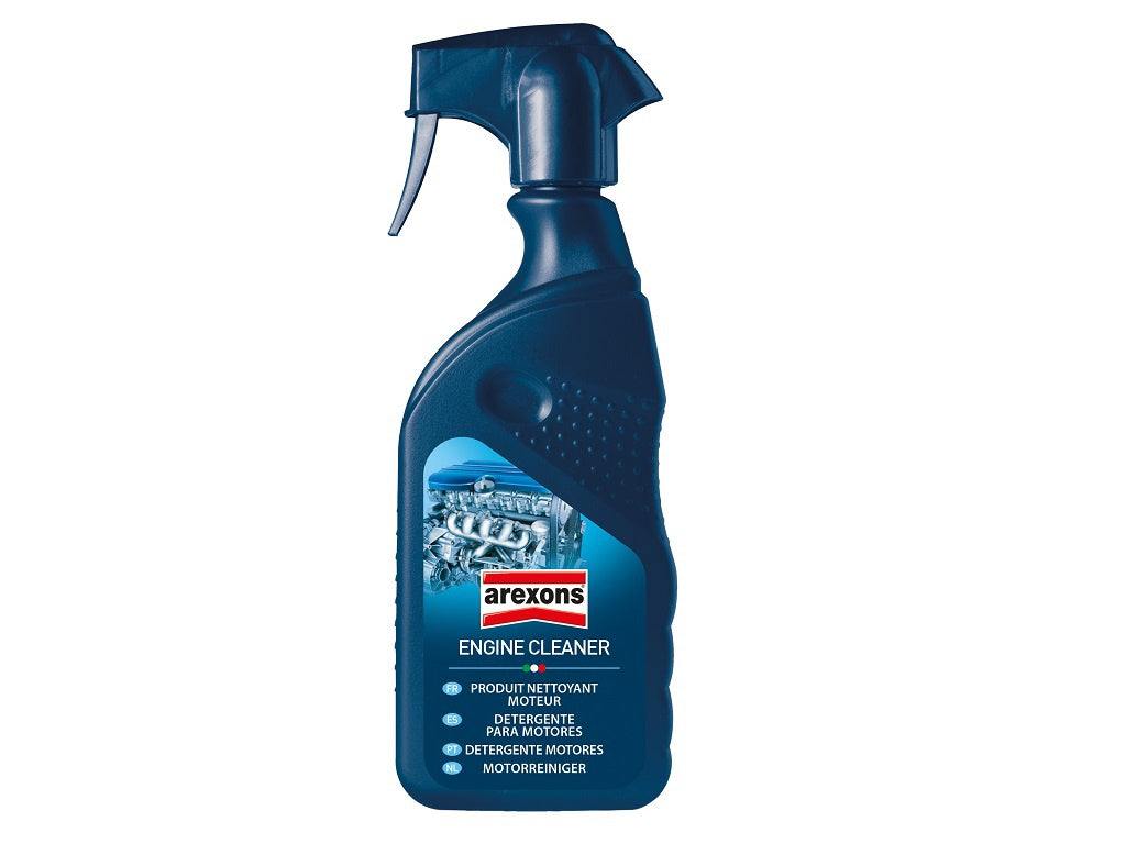 Arexons 400ml engine cleaning solution in a spray bottle, auto exterior cleaning product for engine and vehicle maintenance.
