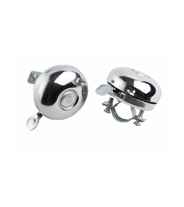 Colorful round bicycle bell by Bottari, designed as a bicycle accessory with a cheerful sound, suitable for all bike types.