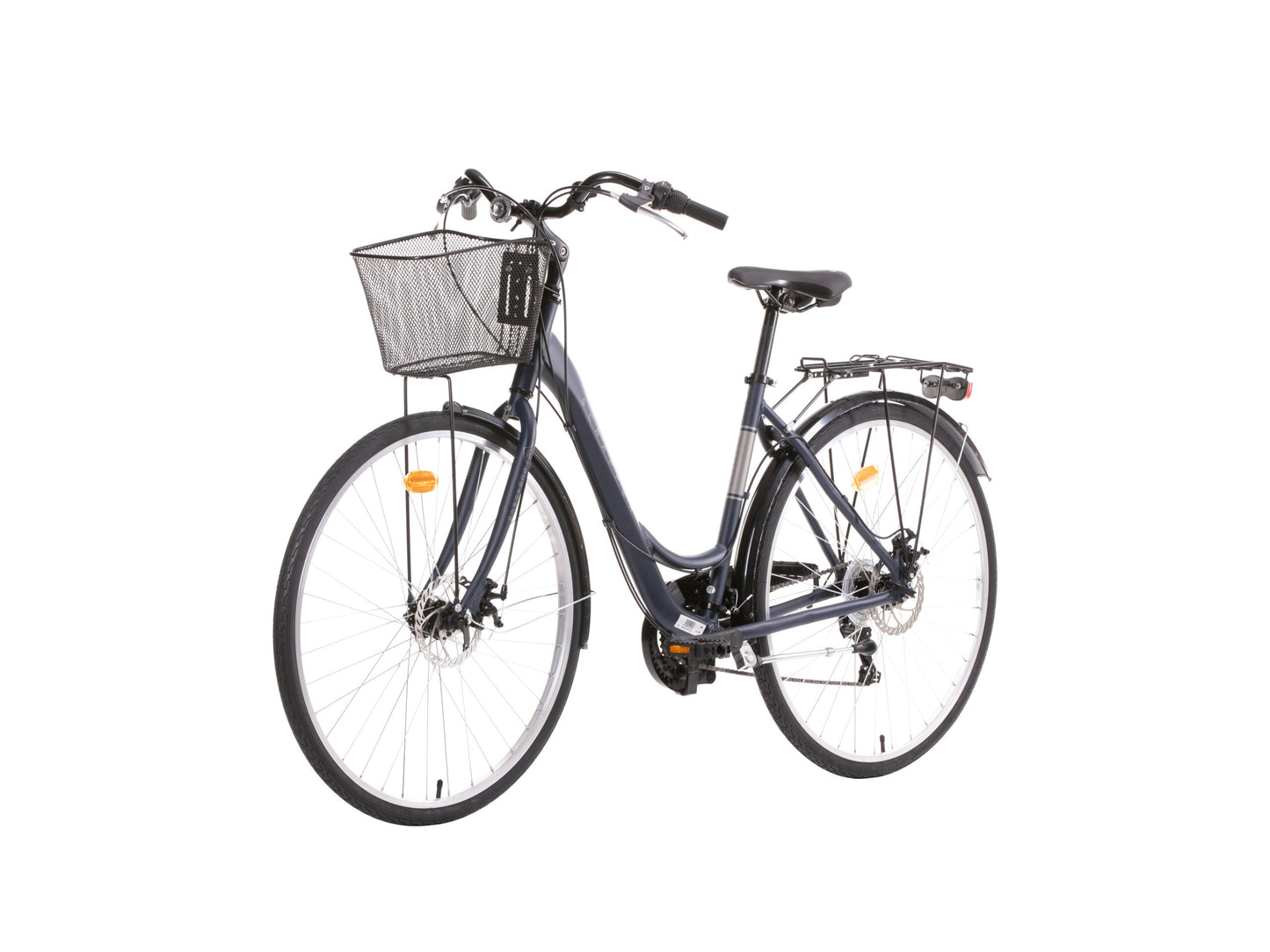 Bicicletă damă 28” Railway Lady 2.0, cadru aluminiu H44, 18 viteze, frâne pe disc, albastru mat