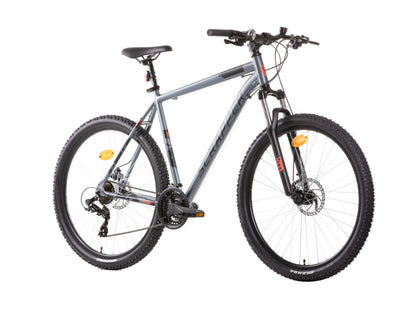 Bicicletă MTB bărbați 27.5” Exalta XC 3.1 LTD, cadru aluminiu 19”, 21 viteze Shimano TY300, frâne pe disc, Silver-Red