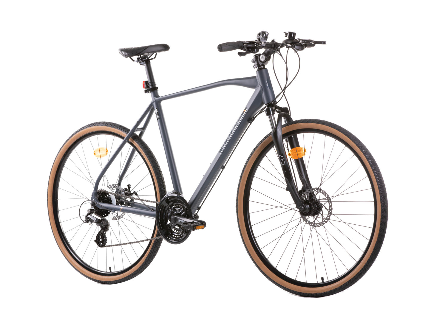 Bicicletă trekking bărbați 28” Crossroad 7.1, cadru aluminiu, suspensie, 24 viteze Shimano Altus, frâne pe disc