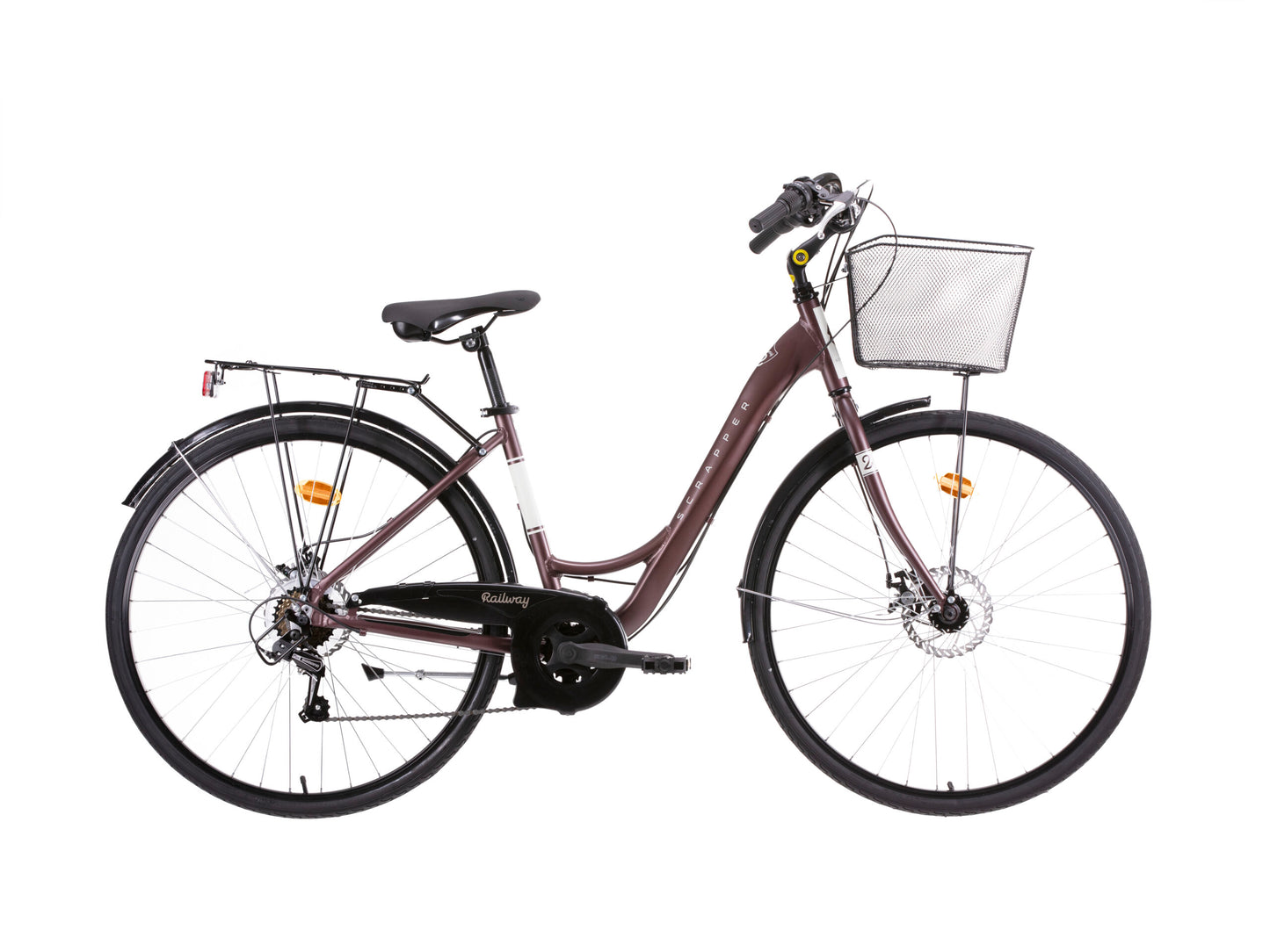 Bicicletă damă 28” Railway Lady 2.1 Vintage, cadru aluminiu H44, 18 viteze Shimano TY21, frâne pe disc