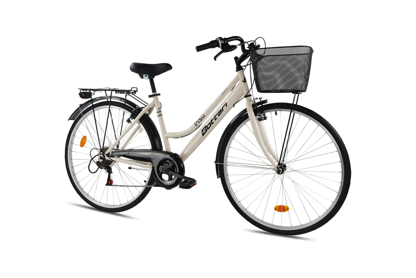 Bicicletă damă 28” cadru oțel, 6 viteze, furcă rigidă
