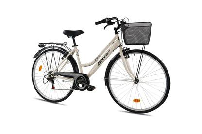 Bicicletă damă 28” cadru oțel, 6 viteze, furcă rigidă