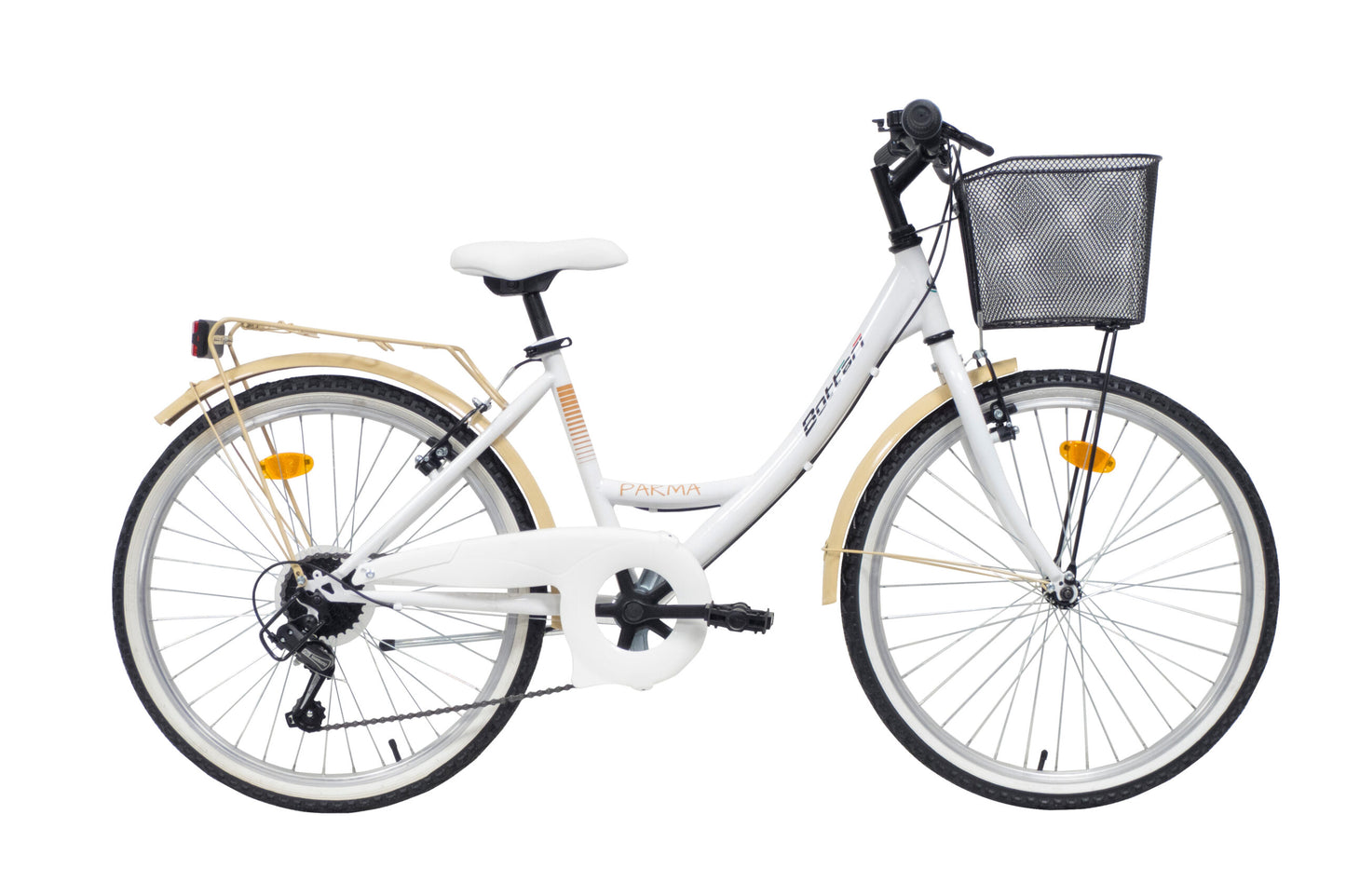 Bicicletă city damă 24” cadru oțel, 6 viteze Shimano TY-21, frâne V-Brake