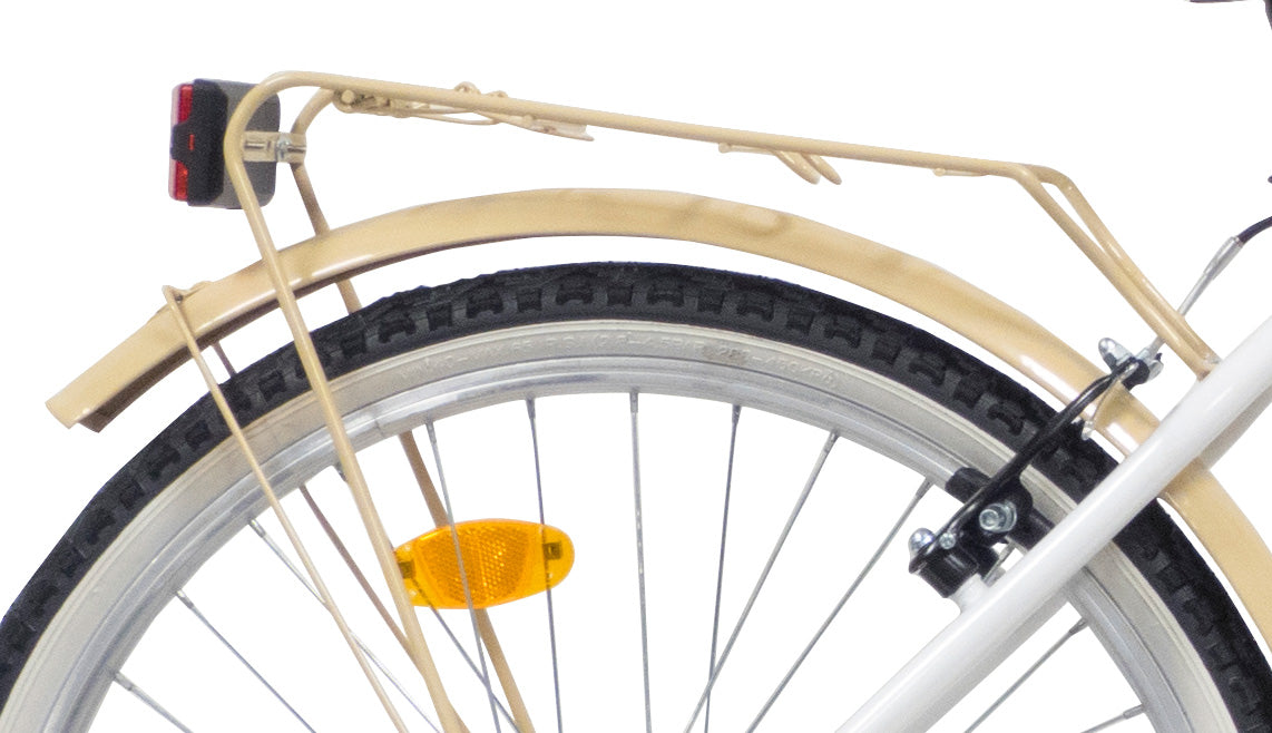 Bicicletă city damă 24” cadru oțel, 6 viteze Shimano TY-21, frâne V-Brake