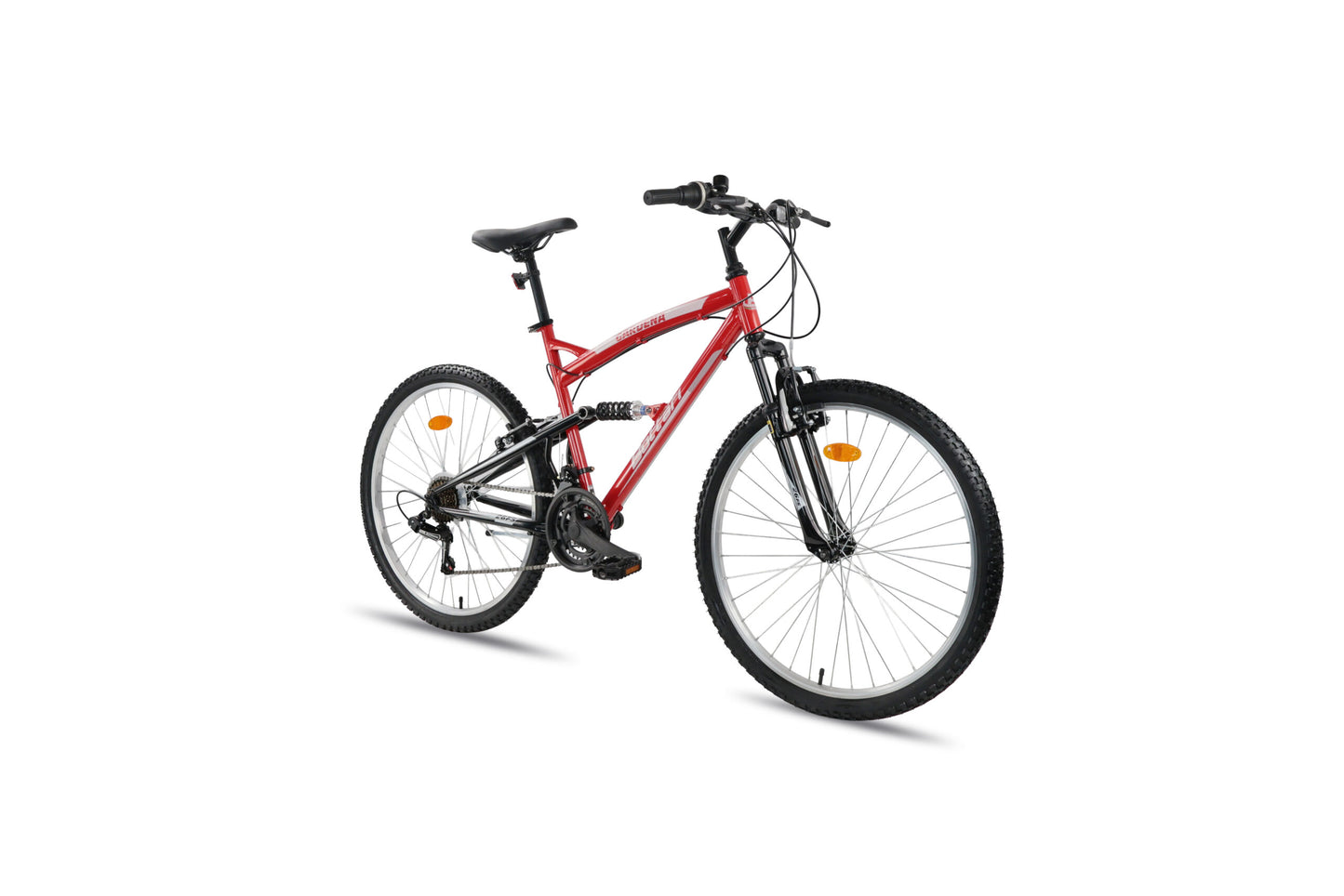 Bicicletă MTB bărbați 26” Gardena, suspensie completă, cadru oțel, 21 viteze, frâne Shimano TY21 V-Brake