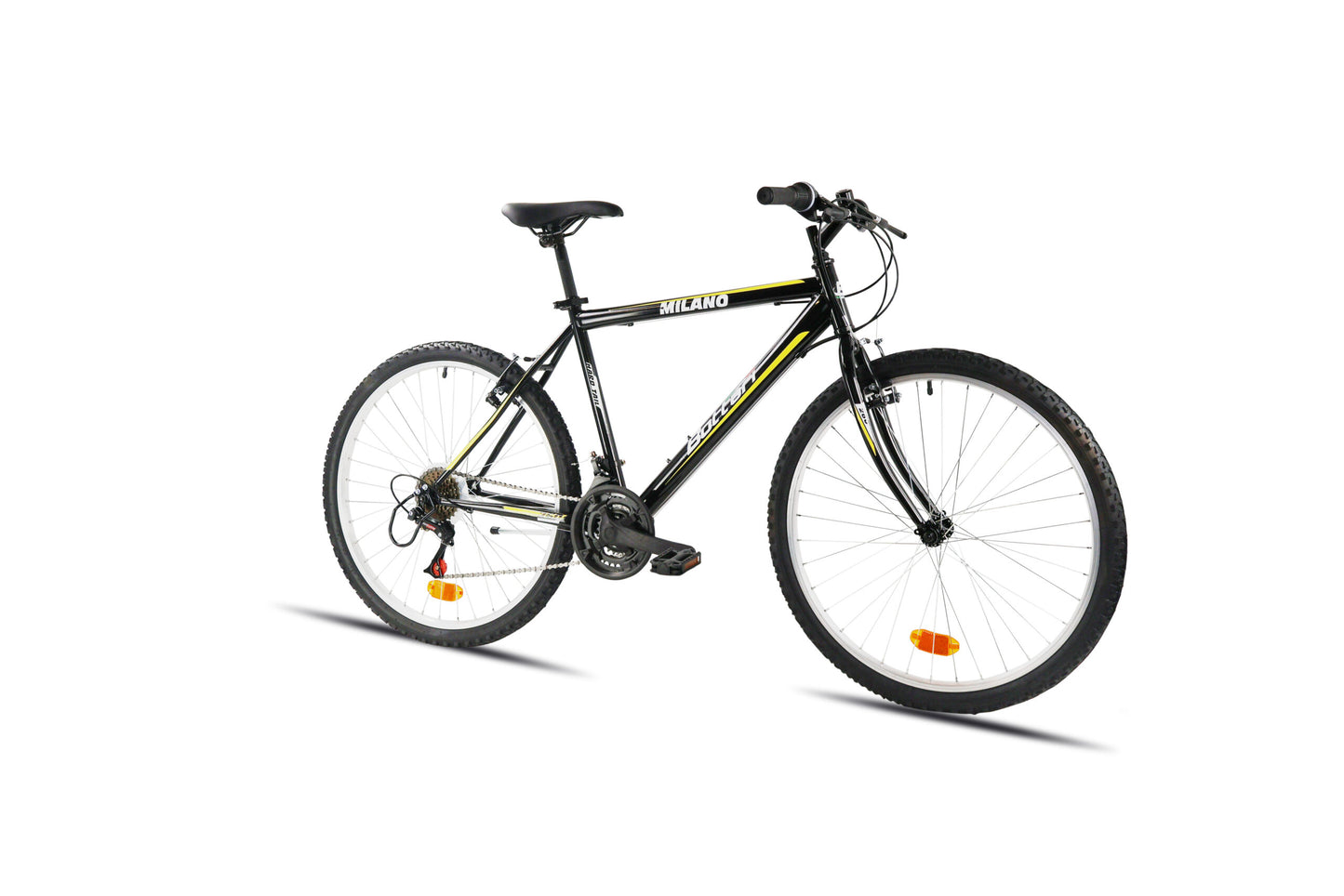 Bicicletă MTB bărbați 26” Milano, cadru oțel, 18 viteze, negru