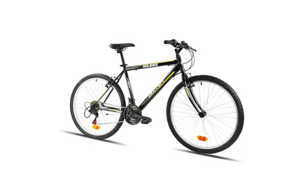 Bicicletă MTB bărbați 26” Milano, cadru oțel, 18 viteze, negru