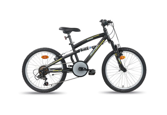 Bicicletă MTB bărbați 20” Sestriere, suspensie completă, cadru oțel, 6 viteze, frâne Shimano TY21 V-Brake