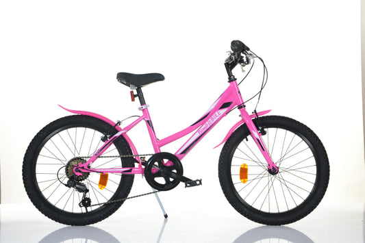 Bicicletă fete 20” 7–10 ani, 6 viteze