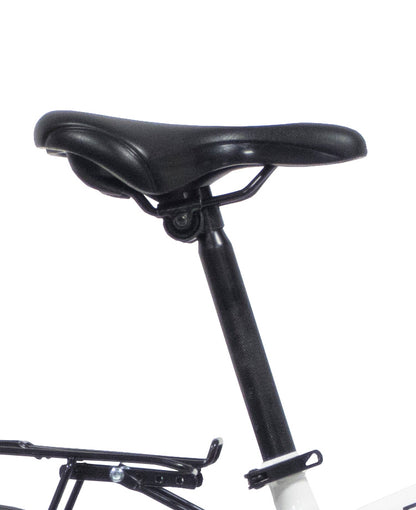 Bicicletă pliabilă damă 20” Bottari, cadru oțel, 6 viteze, frâne V-Brake, alb