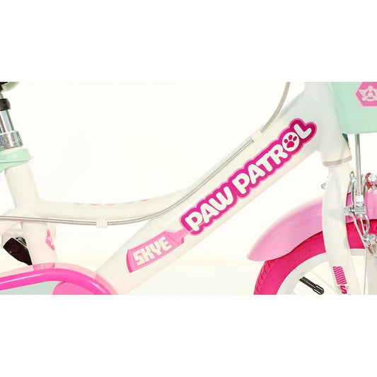 Bicicletă fete 14” Paw Patrol, roți ajutătoare, 3–5 ani
