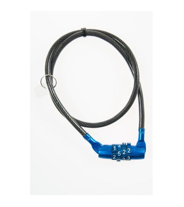 Bottari bicycle lock with combination cipher, metal U-lock securing a bicycle frame and wheel for theft protection.