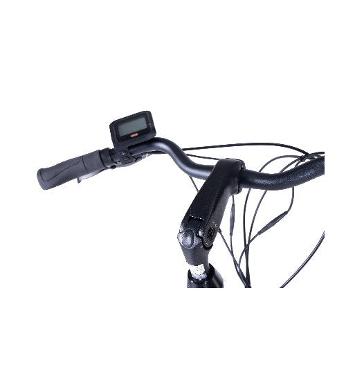 Bicicletă electrică de oraș 28” E-8600, cadru aluminiu, 7 viteze Shimano, frâne pe disc, baterie 13Ah