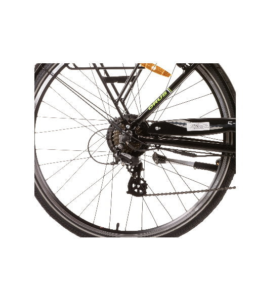 Bicicletă electrică de oraș 26” E-4000, cadru oțel, 6 viteze Shimano, frâne V-Brake, baterie 7.8Ah