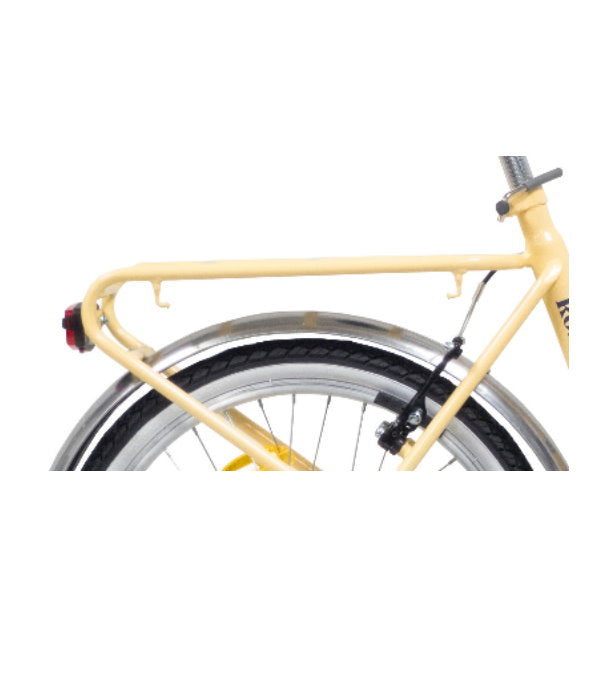 Bicicletă pliabilă damă 20” Bottari, 1 viteză, frâne V-Brake, cadru oțel, bej
