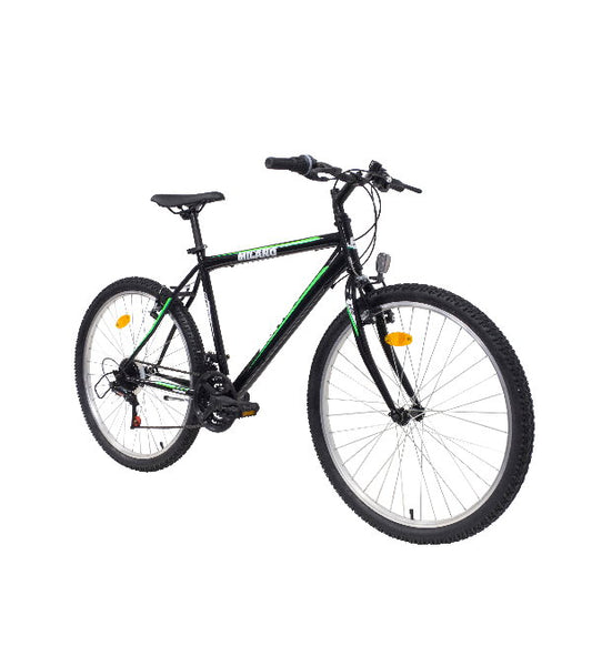 Bicicletă bărbați 26” cadru oțel, 18 viteze, negru/verde