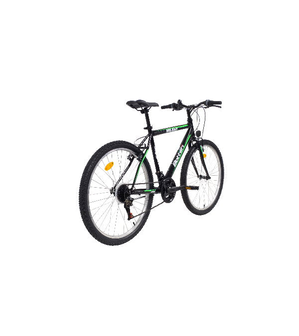 Bicicletă bărbați 26” cadru oțel, 18 viteze, negru/verde