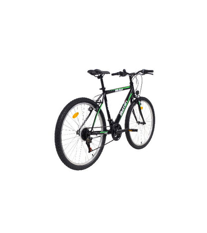 Bicicletă bărbați 26” cadru oțel, 18 viteze, negru/verde