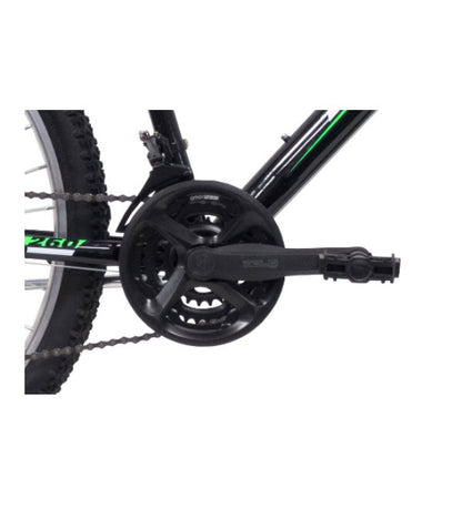 Bicicletă bărbați 26” cadru oțel, 18 viteze, negru/verde