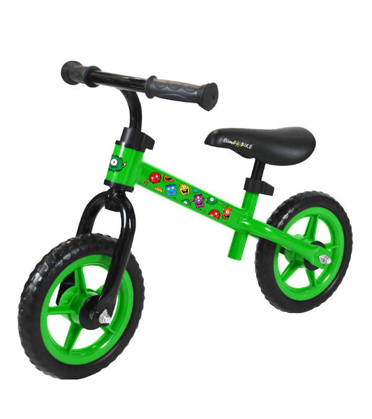 Bicicletă fără pedale 10” verde, 2–4 ani