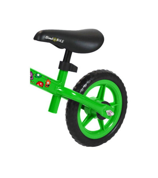 Bicicletă fără pedale 10” verde, 2–4 ani