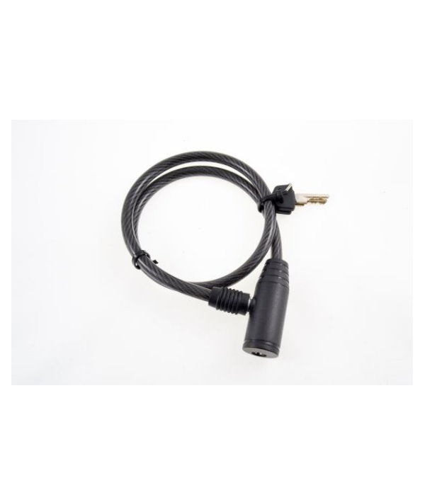 Bottari cable antifurt for bicycles, sturdy lock cable with key, used as bike security accessory, shown coiled and ready to secure.
