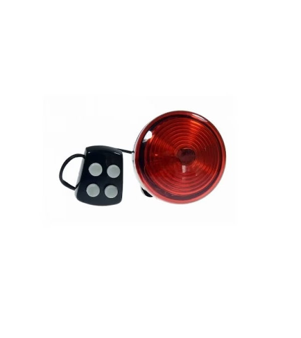 Bottari bicycle bell with 8 LED lights and 7 tones, round shape, 7-8 inch diameter, suitable for bike accessories.