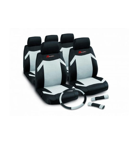 Huse scaune auto negru gri husa volan, protectie centura
