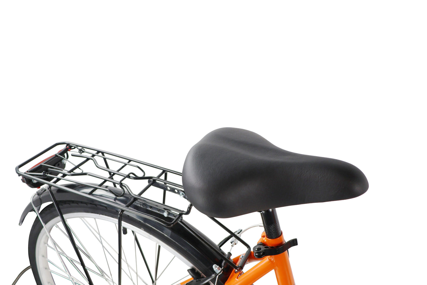 Bicicletă damă 28” cadru oțel, 6 viteze, furcă rigidă, portocaliu