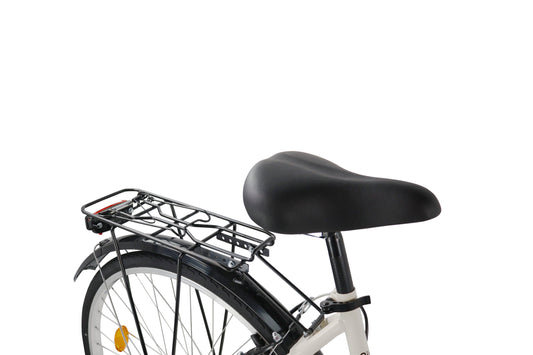 Bicicletă damă 28” cadru oțel, 6 viteze, furcă rigidă