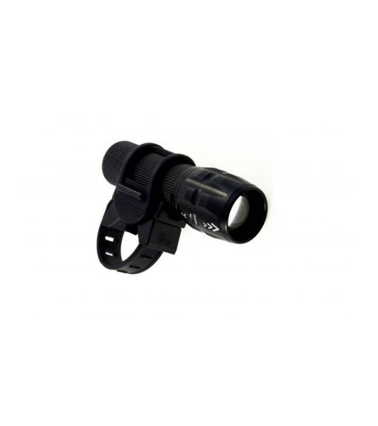 Bottari Lantena 1 Watt Torch Watt bicycle light attached to a bike handlebar, providing bright illumination for cycling safety.