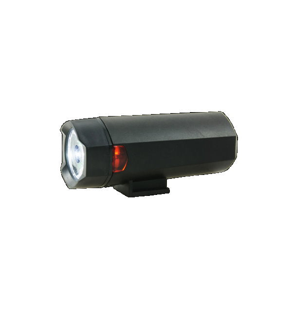 Bottari bicycle front light Lumina fata pentru bicicleta mounted on bike handlebar, illuminated with bright LED light.